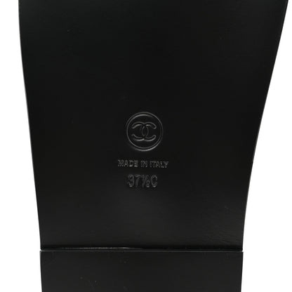 Chanel Fabric Velcro Dad Sandals 37.5 Black 7 of 9