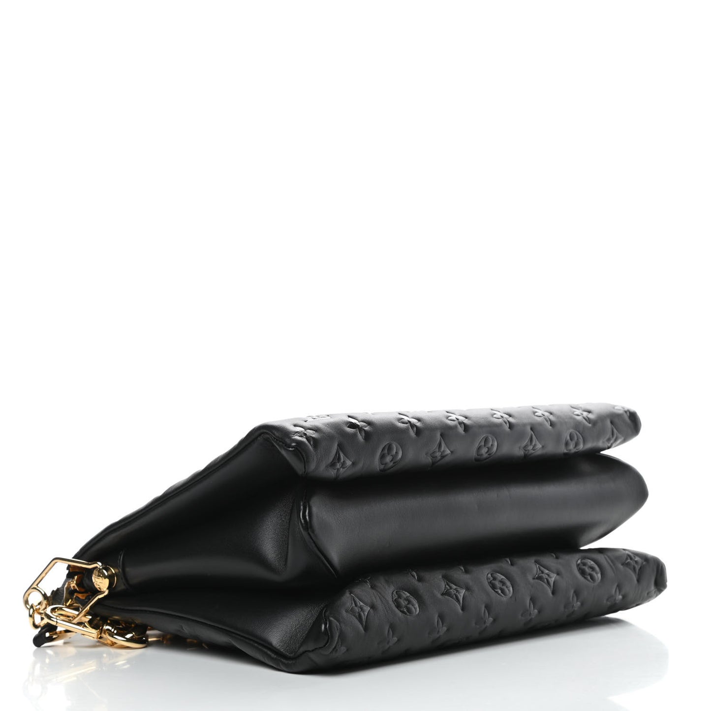 Lambskin Embossed Monogram Coussin MM Black