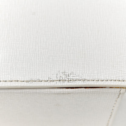 Off-White Saffiano Striped Diag Binder Flap Bag White Black 17 of 25
