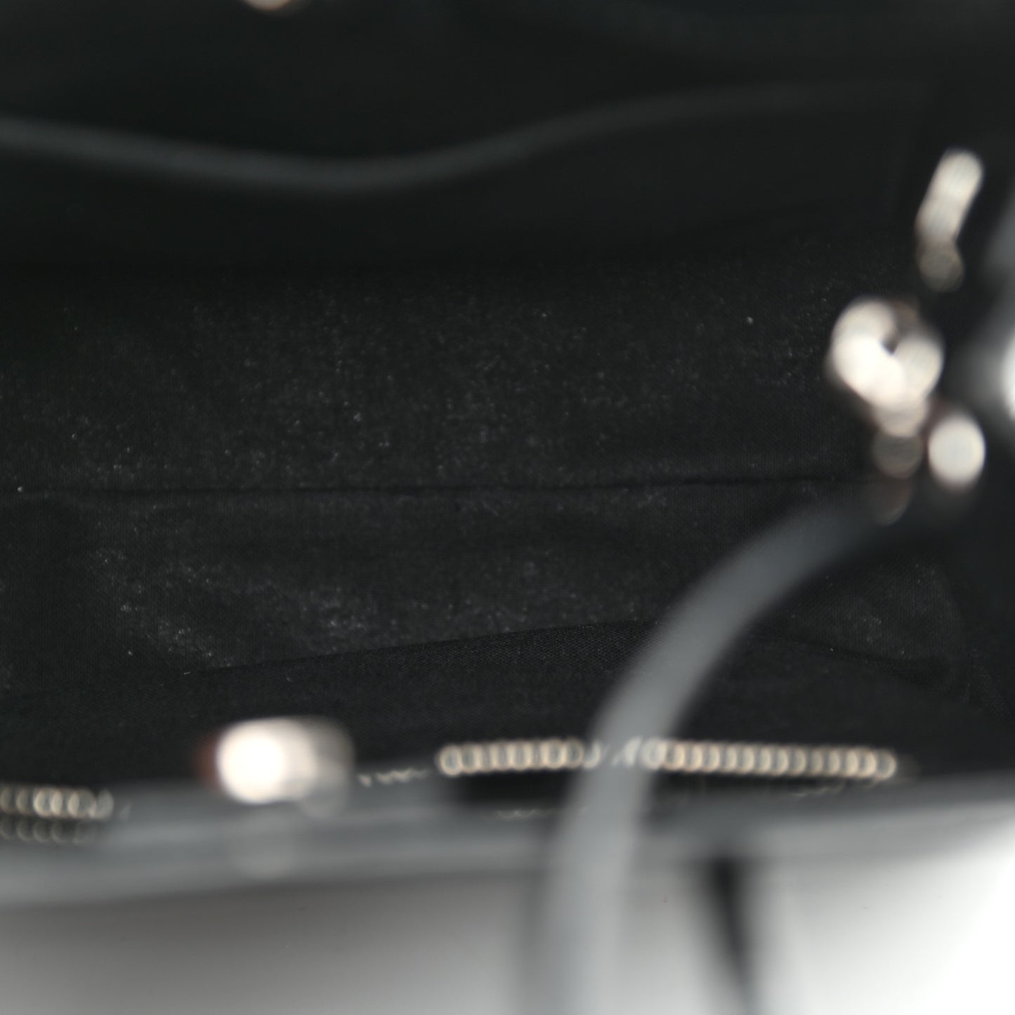 Shiny Calfskin Logo Crocodile Embossed North South Shopper Tote XXS Black White