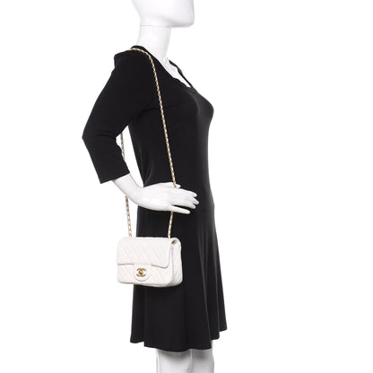 Chanel Lambskin Quilted Mini Pearl Crush Flap White 2 of 10