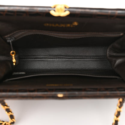 Chanel Alligator Chain Bag Dark Brown 5 of 12
