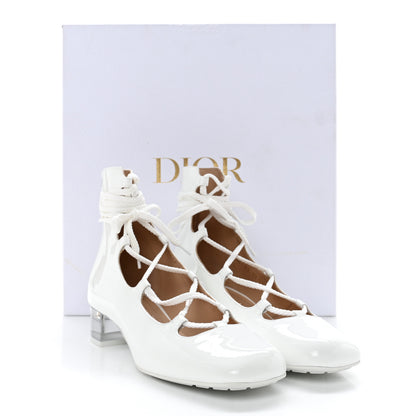 Christian Dior Patent Diorarty 30mm Pumps 38 White 9 of 9