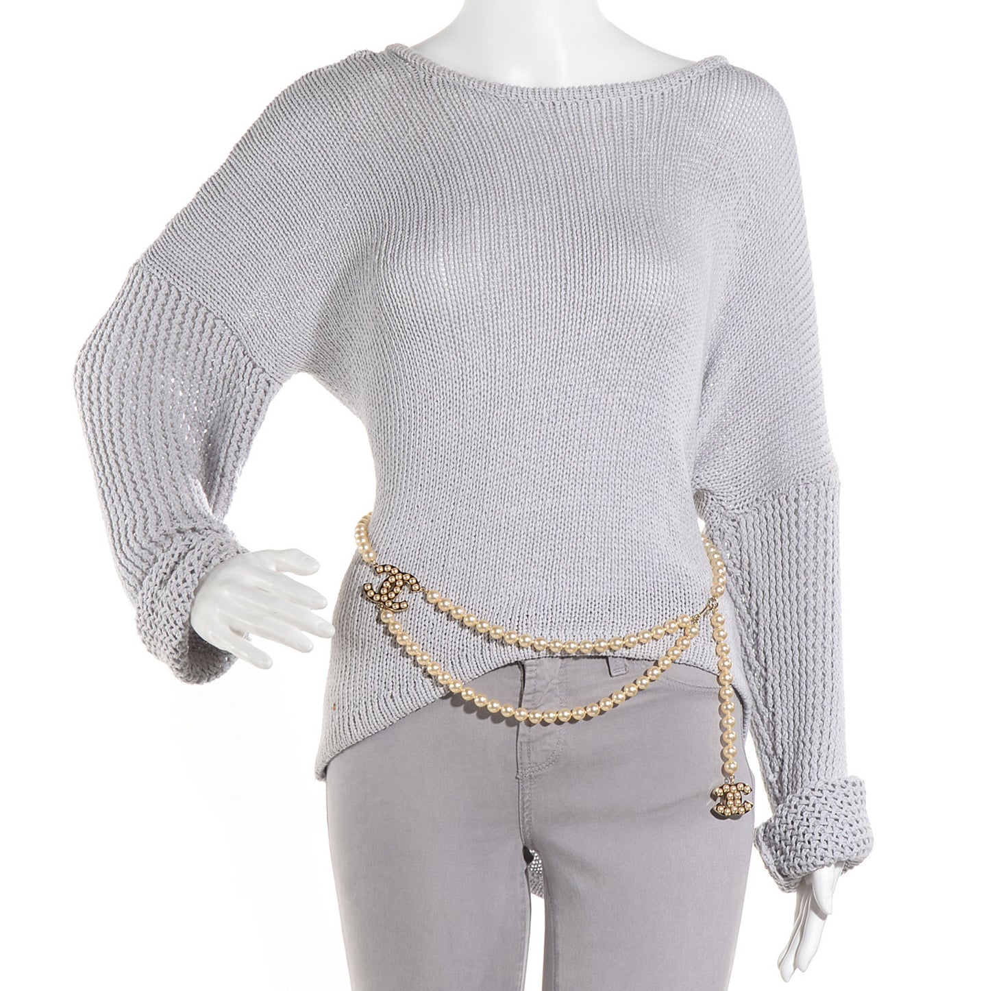 Pearl CC Double Strand Belt Gold