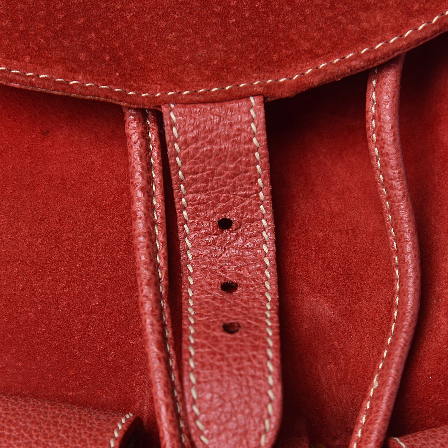 Gucci Suede Bamboo Backpack Red 9 of 13