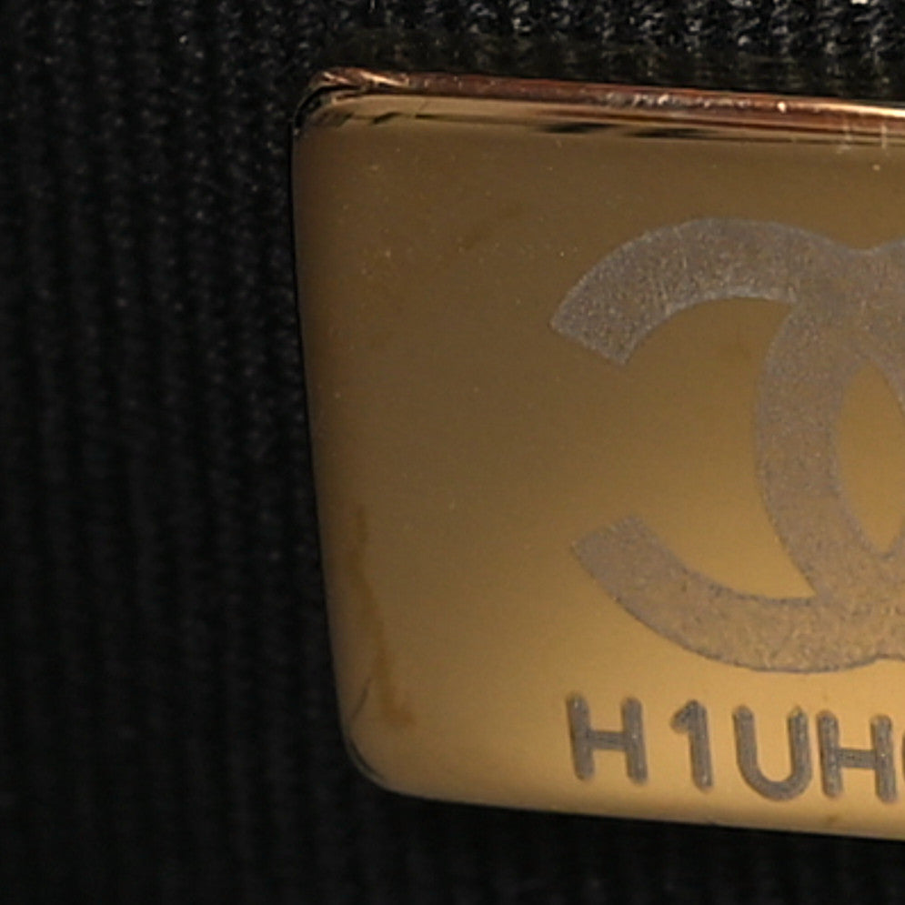 Lambskin Quilted Small Chain Top Handle Flap Black