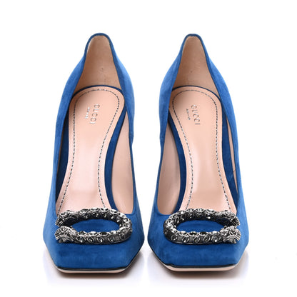 Gucci Suede Dionysus Pumps 41 Blue 2 of 11