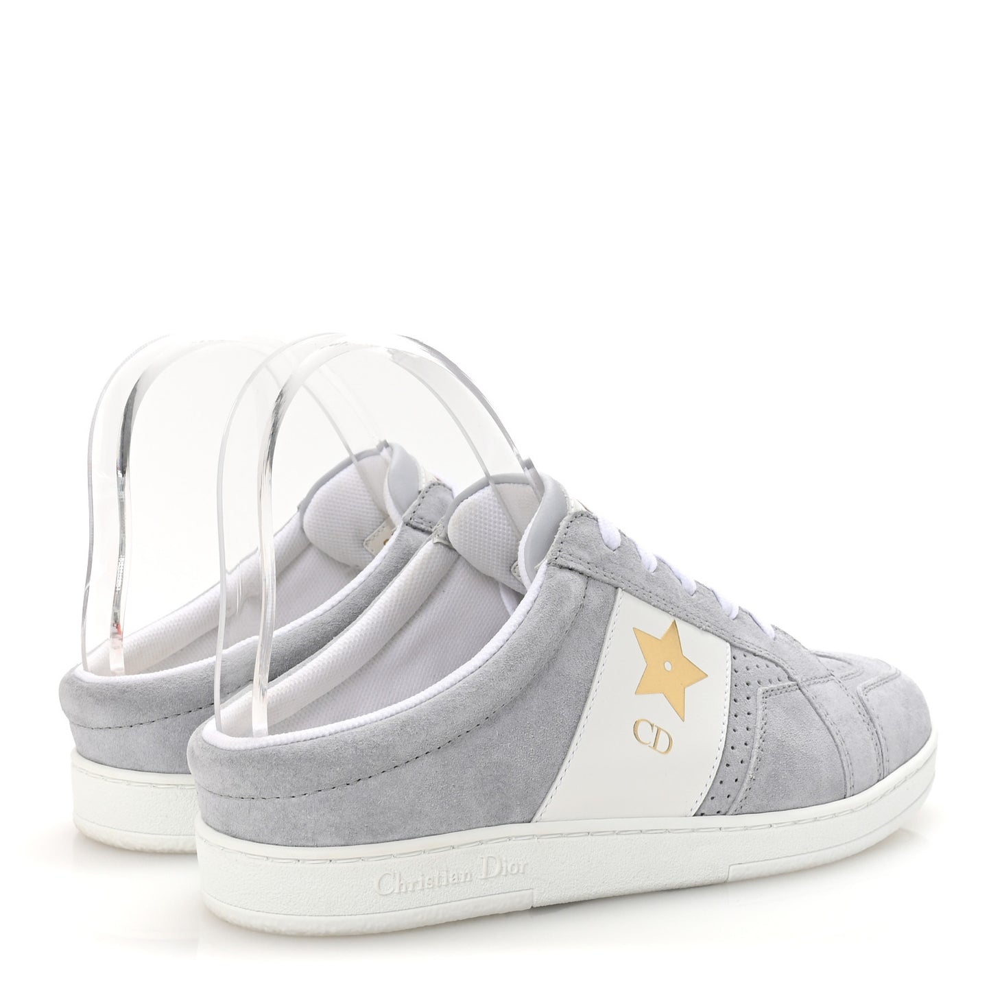 Calfskin Suede Dior Star Low Top Sneaker Mules 36 Azure Pale
