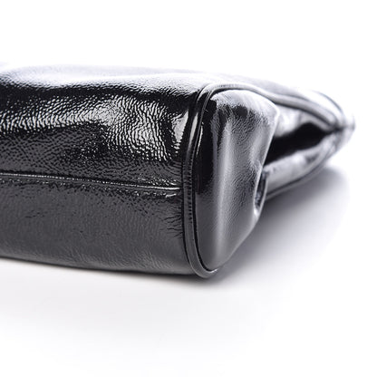 Saint Laurent Patent Oversized Cocktail Clutch Black 11 of 11