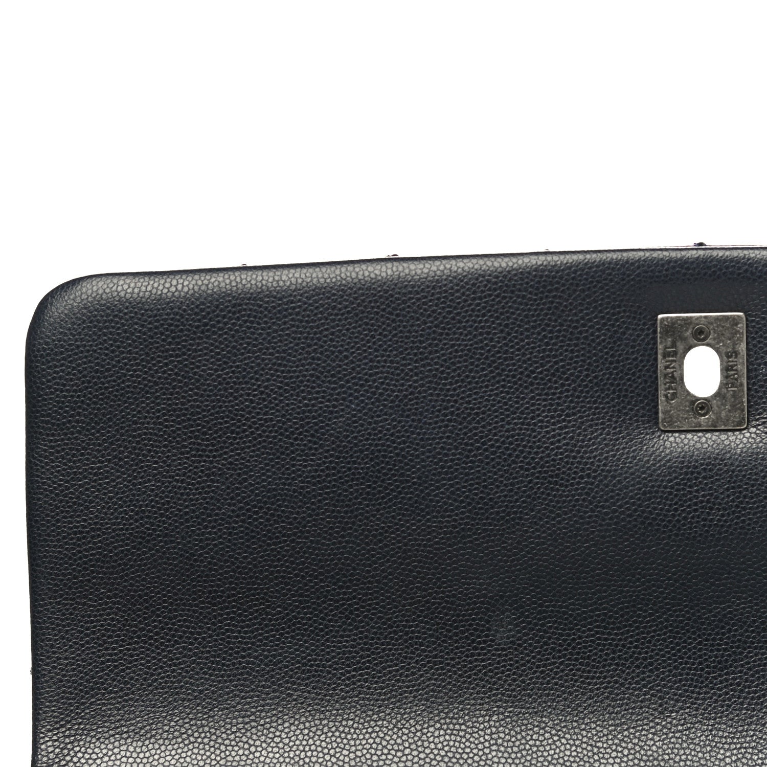 Chanel Caviar Quilted Medium Coco Handle Flap Navy Blue 12 of 14