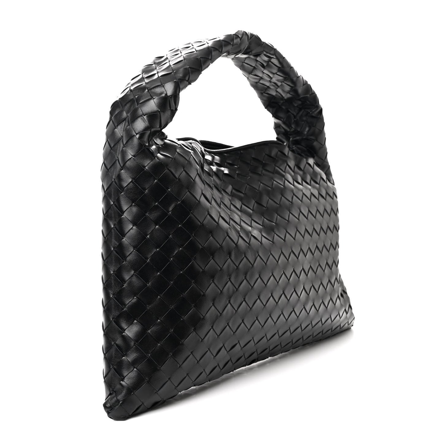 Calfskin Intrecciato Small Hop Black
