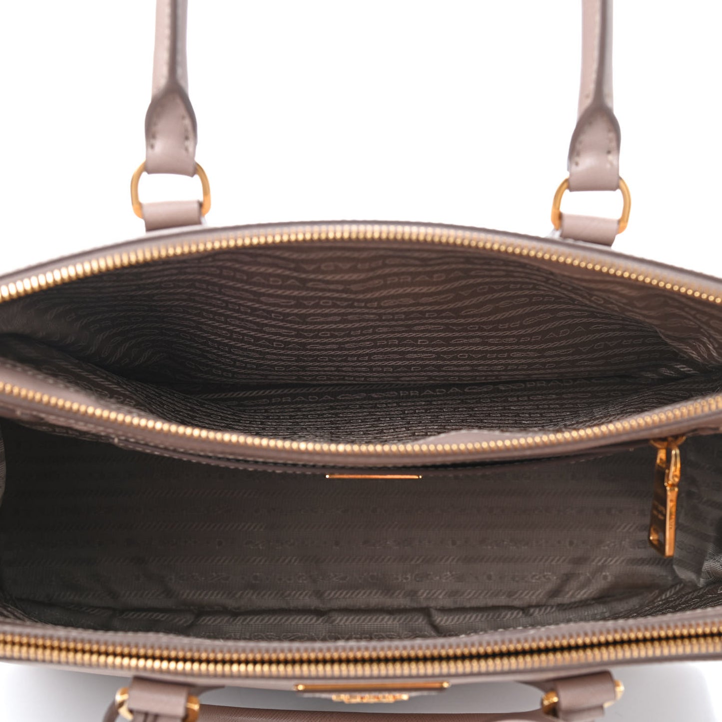 Saffiano Lux Large Galleria Double Zip Tote Cipria