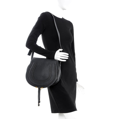 Chloe Calfskin Medium Marcie Round Crossbody Bag Black 2 of 8