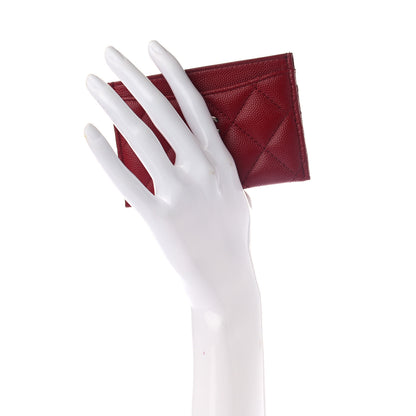 Chanel Caviar Quilted Card Holder Red 2 of 8