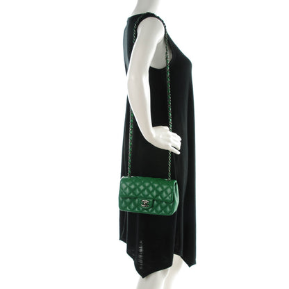 Chanel Caviar Quilted Mini Rectangular Flap Green 2 of 7