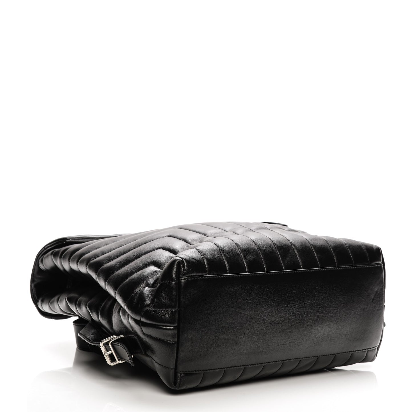 Calfskin Y Quilted Monogram Medium Loulou Backpack Black
