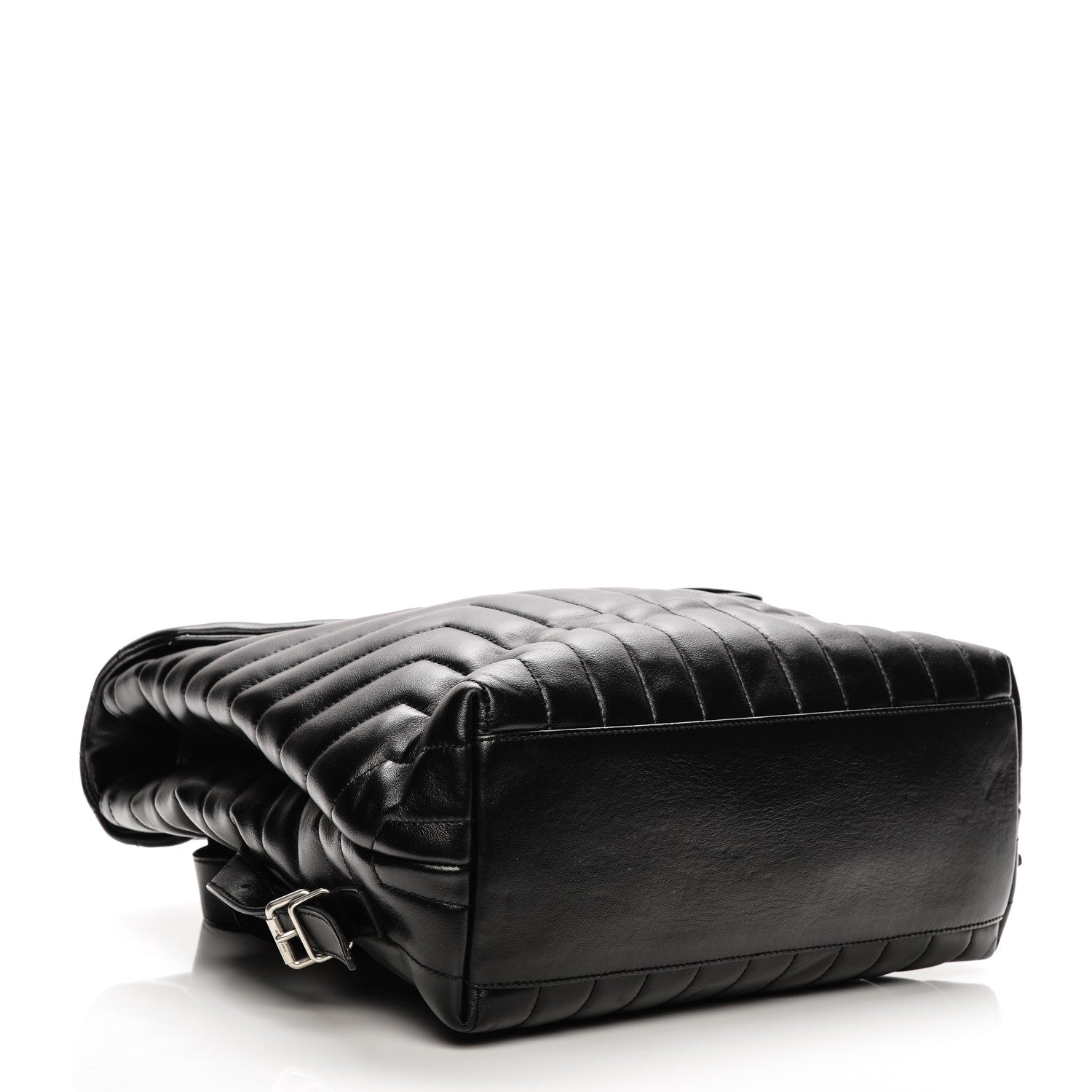 Saint Laurent Calfskin Y Quilted Monogram Medium Loulou Backpack Black 4 of 7