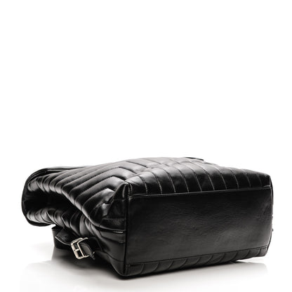 Saint Laurent Calfskin Y Quilted Monogram Medium Loulou Backpack Black 4 of 7