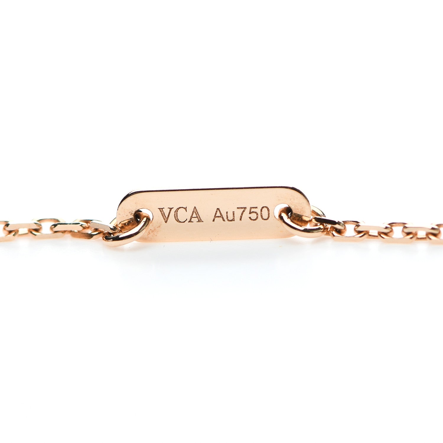 Van Cleef & Arpels 18K Rose Gold Carnelian Sweet Alhambra Pendant Necklace 5 of 6