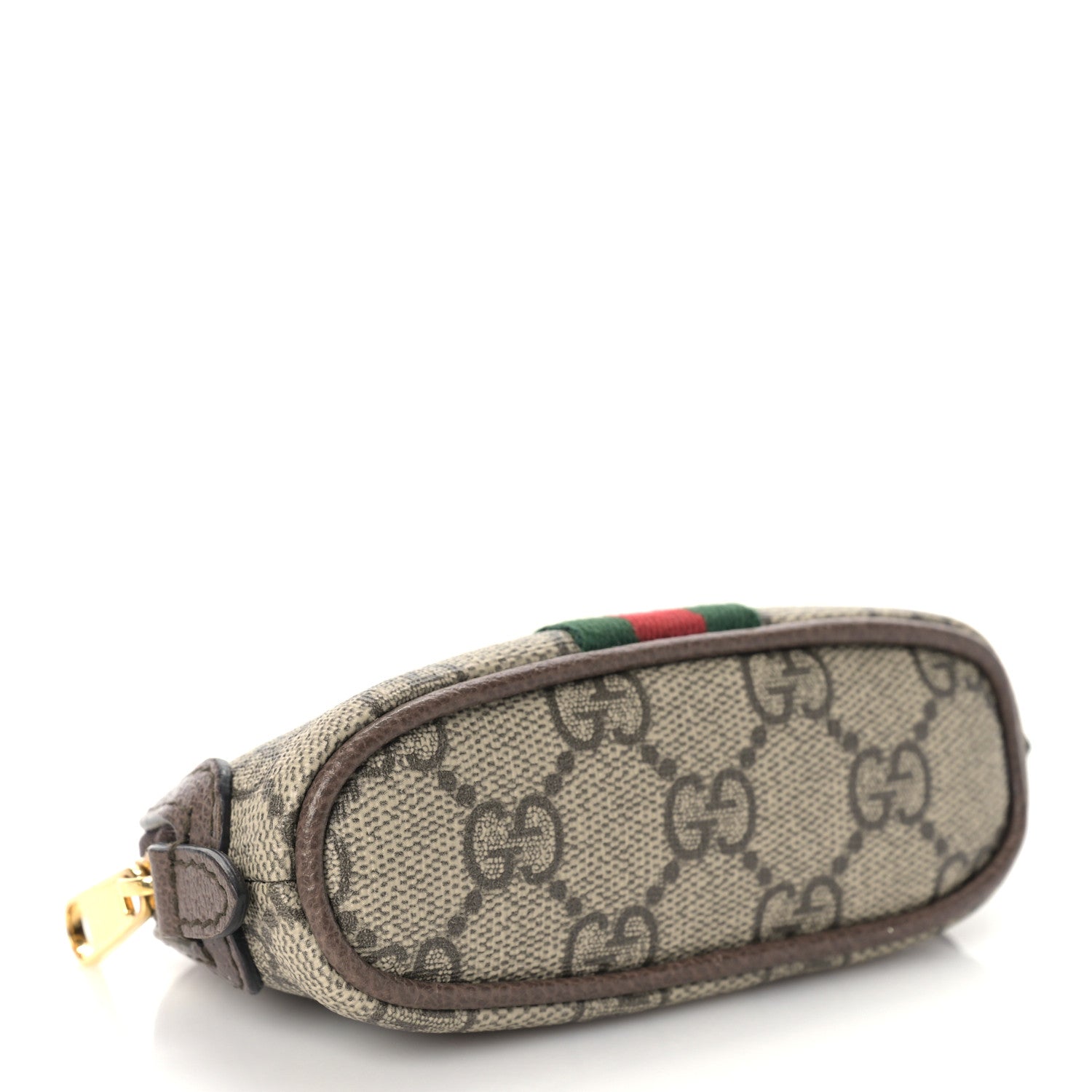 Gucci GG Supreme Monogram Web Ophidia Dome Key Pouch Beige New Acero 5 of 10