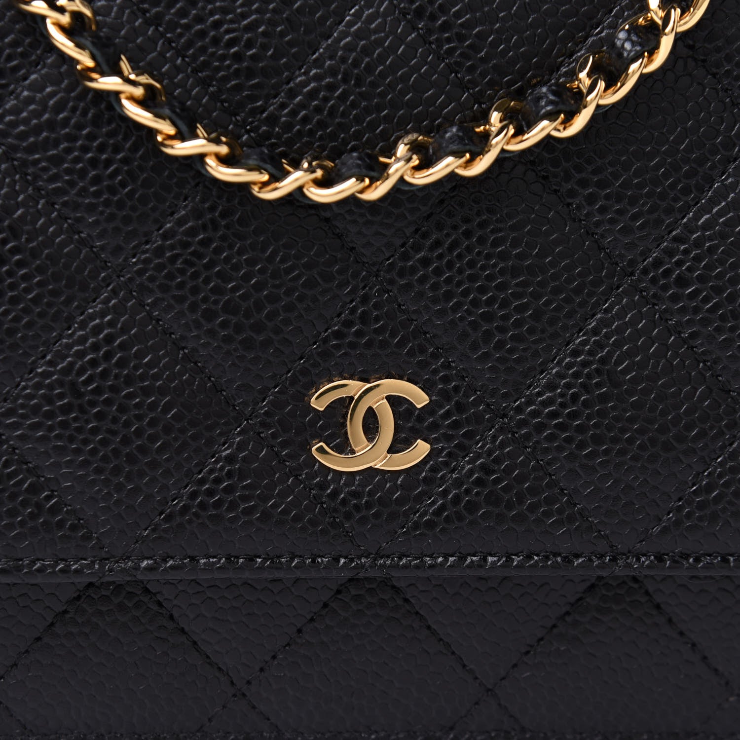 Chanel Caviar Quilted Wallet On Chain WOC Black 8 of 11