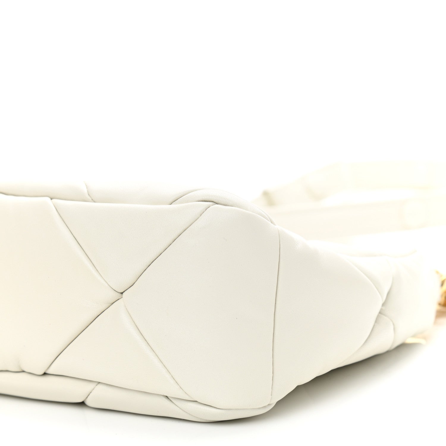 Prada Nappa Triangle Quilted Patchwork System Bag White 8 of 8