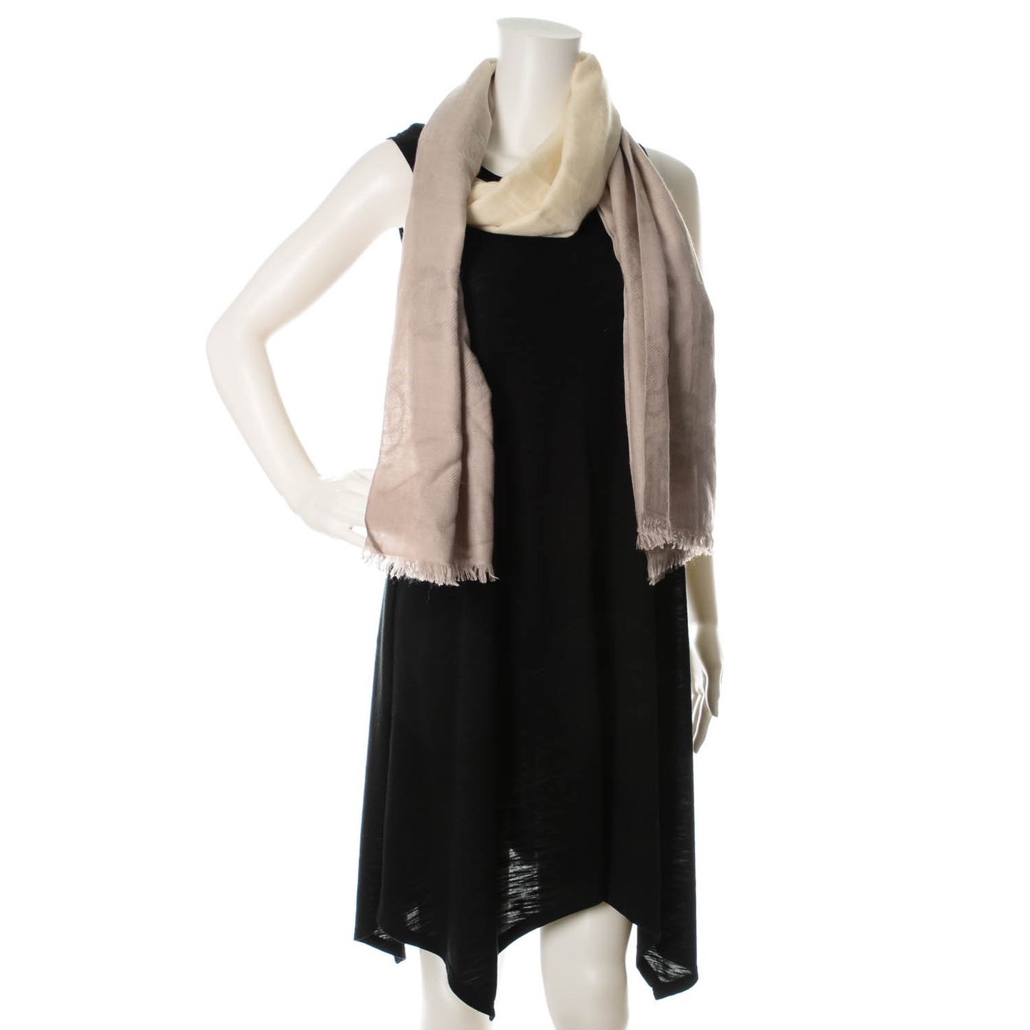 Cashmere Silk Ombre Camellia CC Scarf