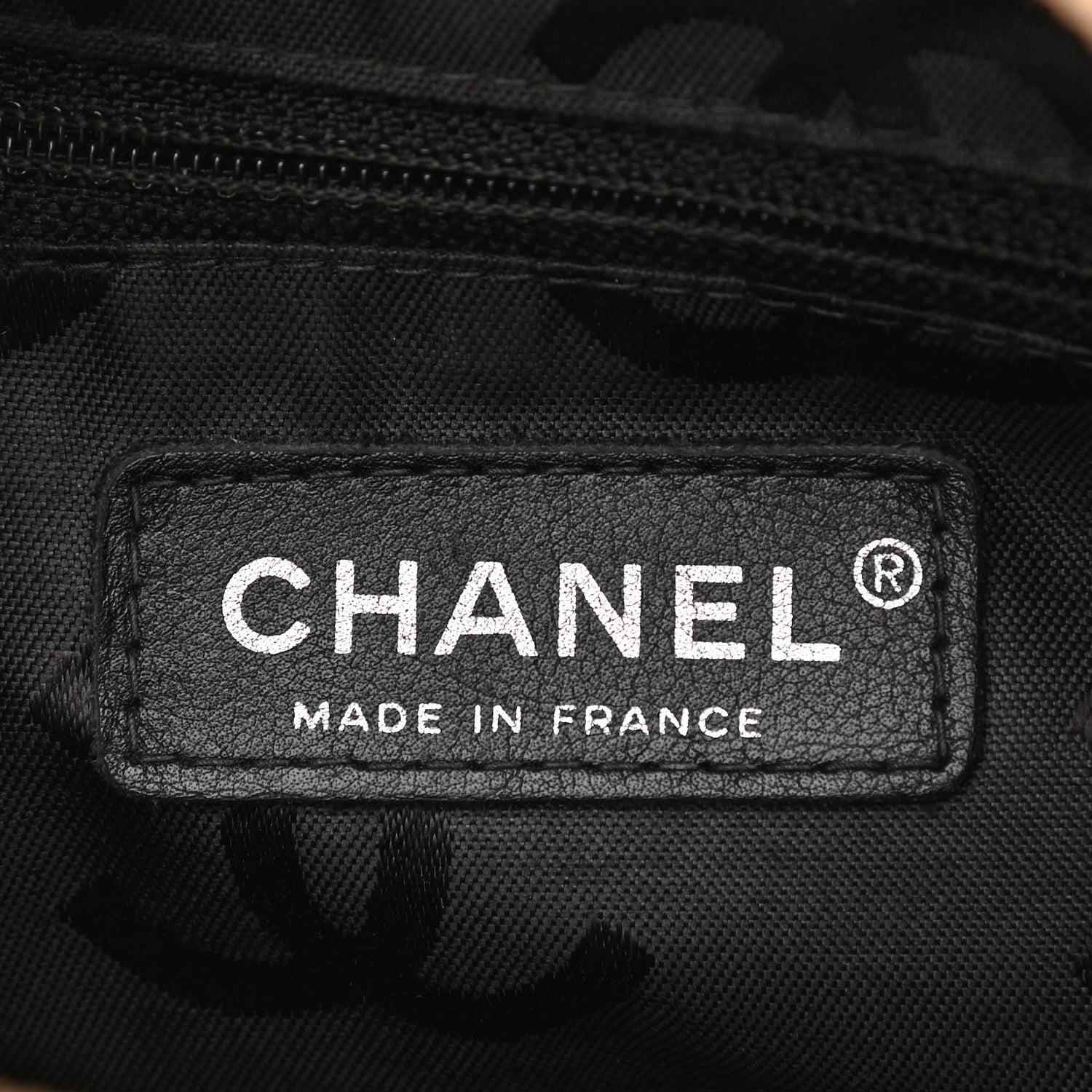Chanel Calfskin Quilted Large Cambon Bowler Beige Black 6 of 12