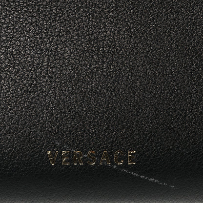Versace Grained Calfskin Virtus Wallet On Chain Black 8 of 8