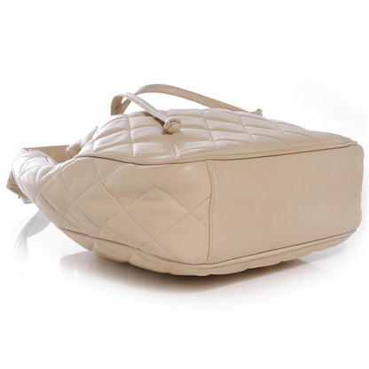 Chanel Lambskin Drawstring Shoulder Bag Beige 4 of 8