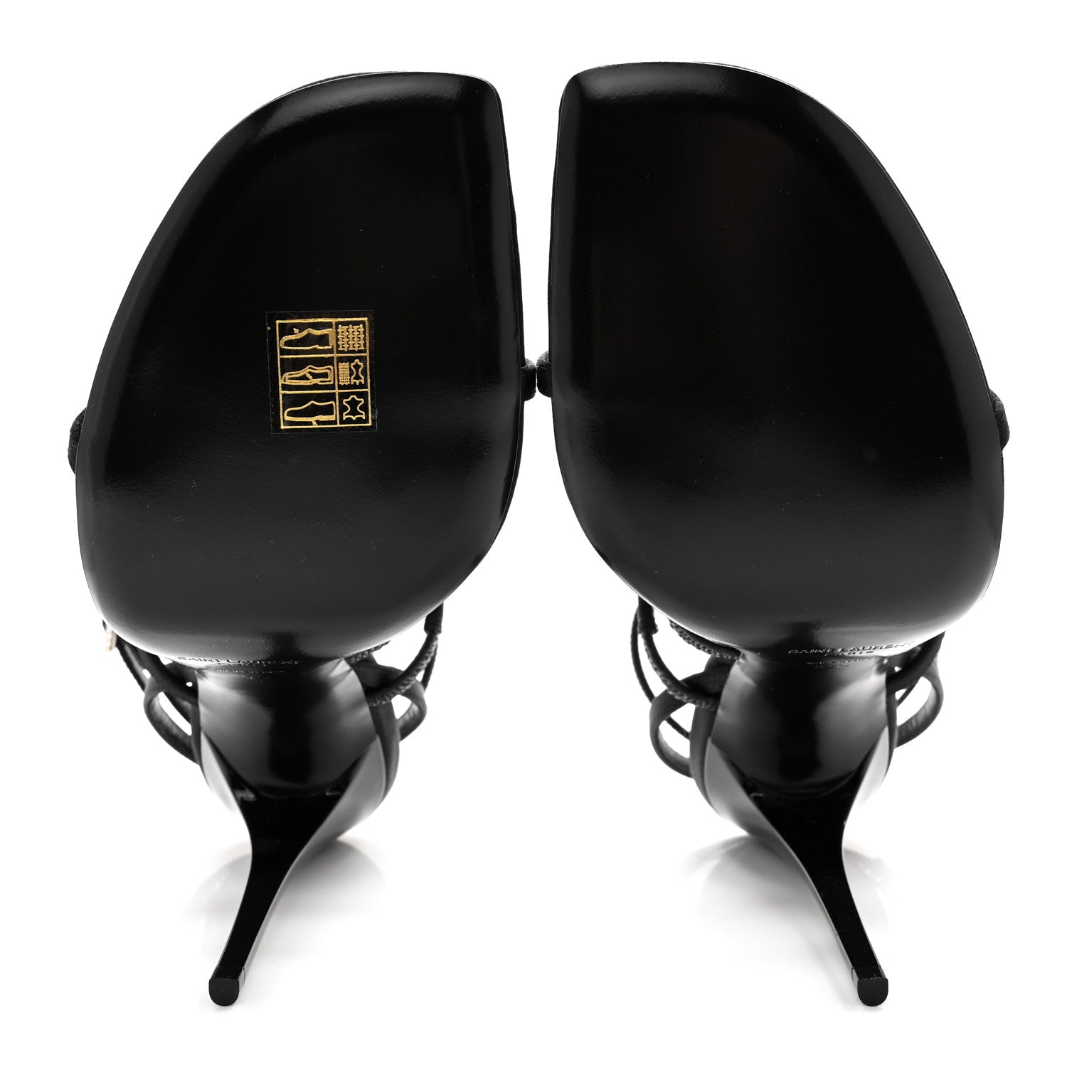 Saint Laurent Crepe Satin Crystal Jerry 110 Sandals 39 Black 5 of 9