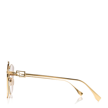 Fendi Metal Baguette Square Sunglasses FE40013U Gold Brown 3 of 6