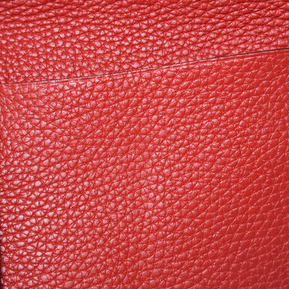 Hermes Taurillon Clemence Halzan 31 GM Rouge Casaque 9 of 10