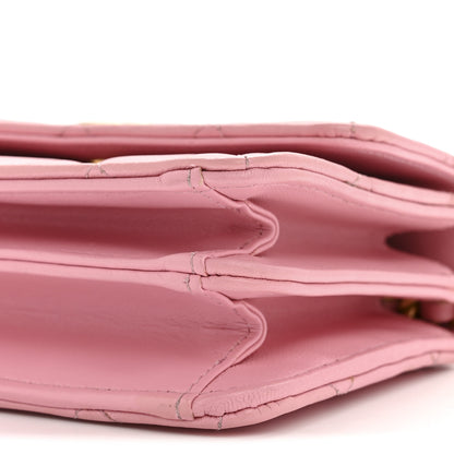 Chanel Lambskin Quilted Pick Me Up Mini Wallet On Chain Light Pink 10 of 12