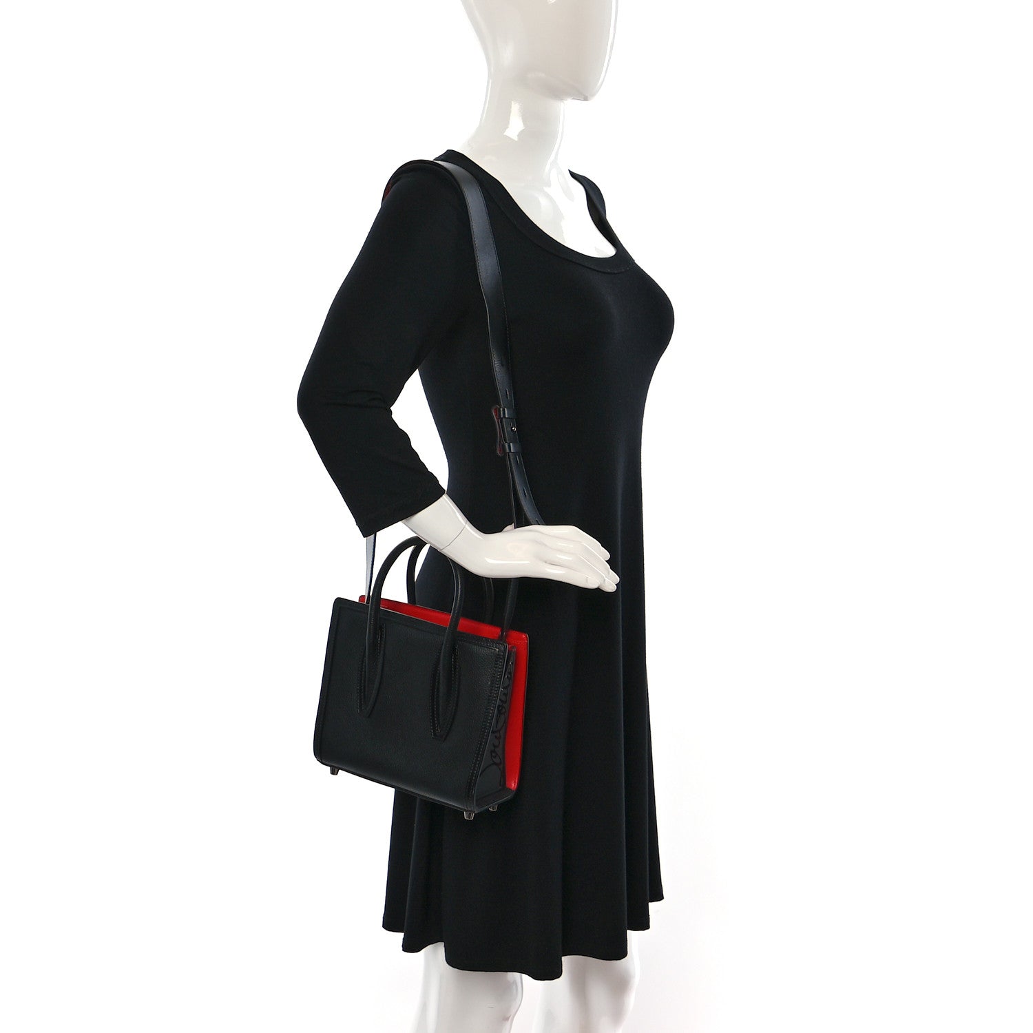 Christian Louboutin Calfskin Mini Paloma Black 2 of 10