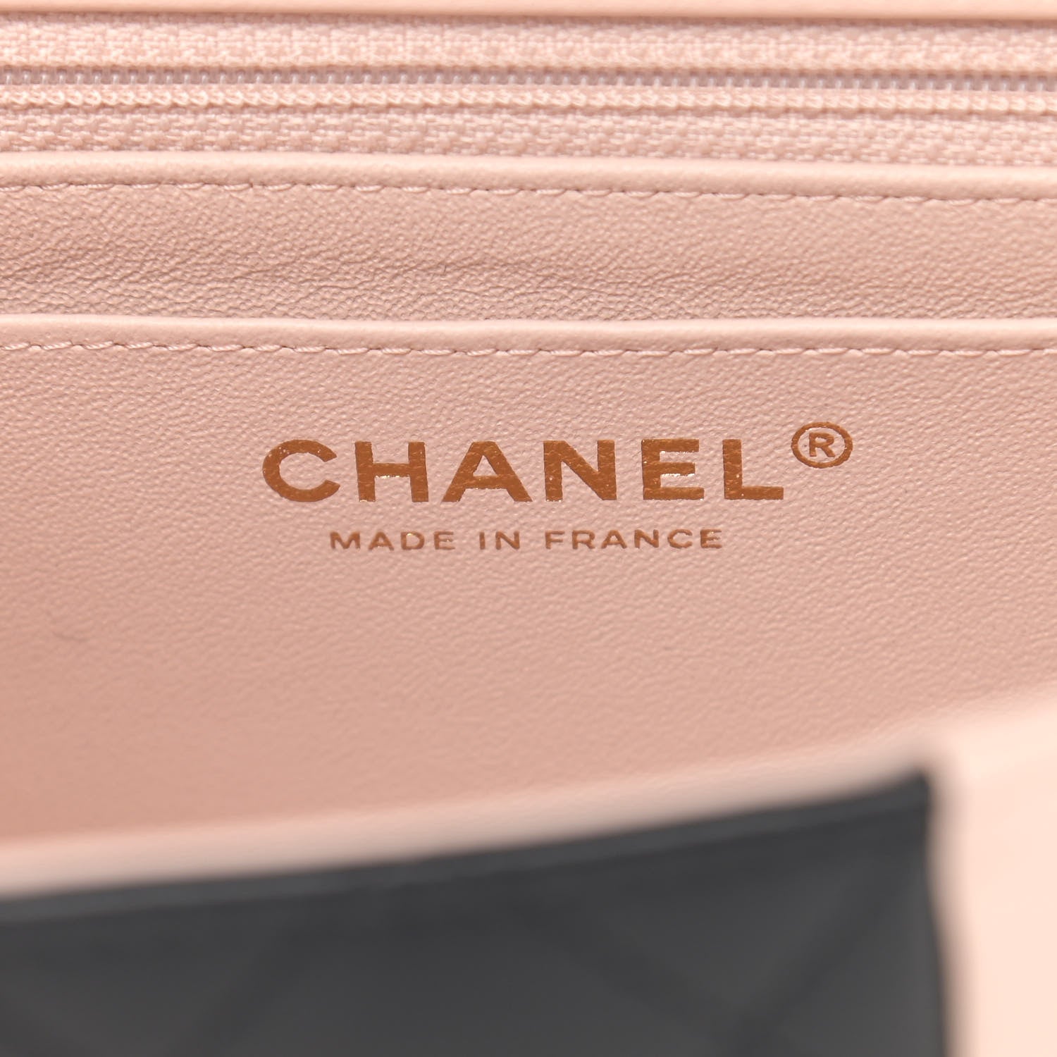 Chanel Lambskin Quilted Mini Square Flap Light Beige Black 5 of 9