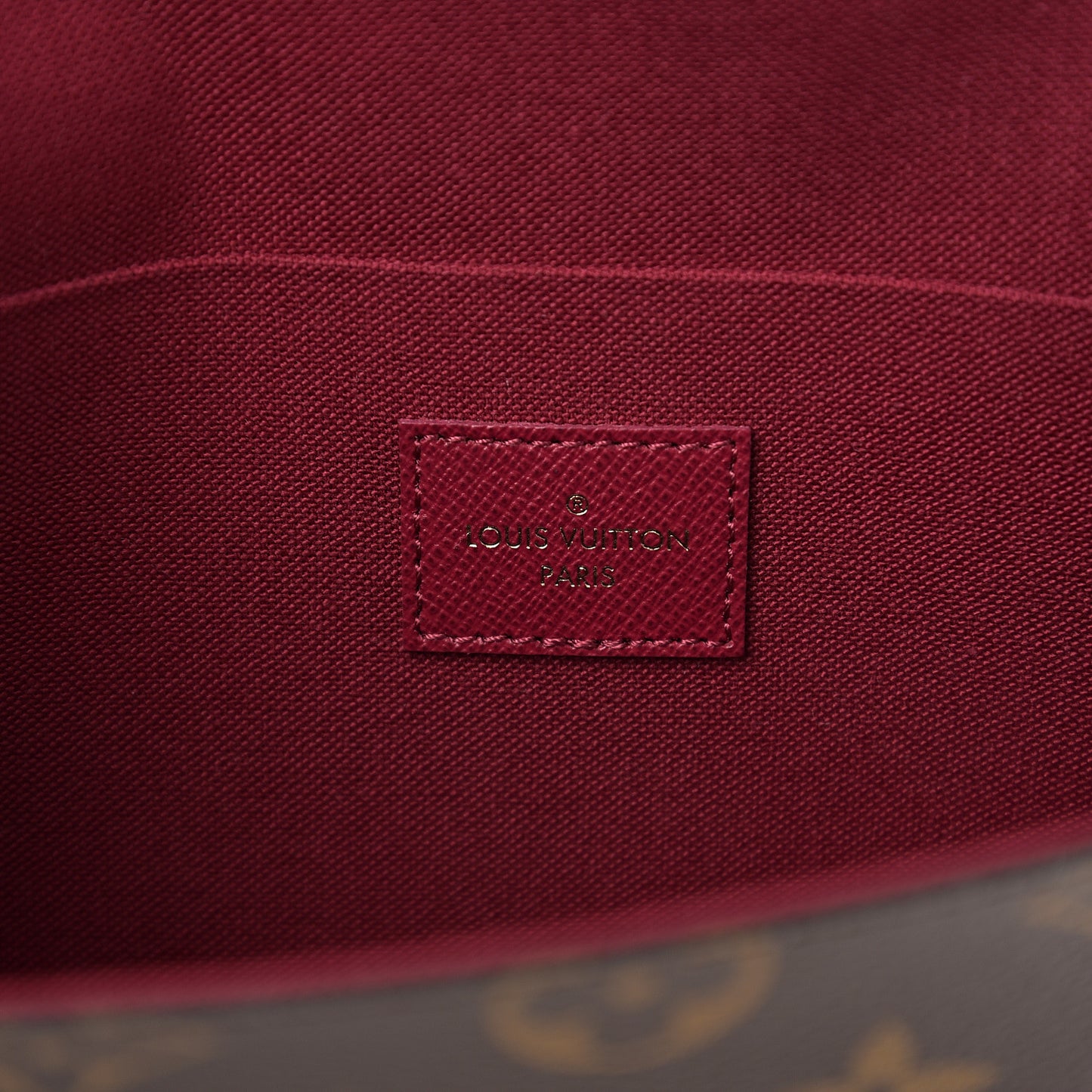 Monogram Pochette Felicie Chain Wallet Fuchsia