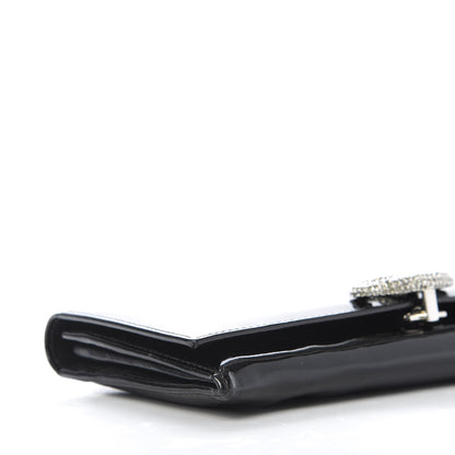 Valentino Garavani Patent Crystal Flap Wallet Black 6 of 10