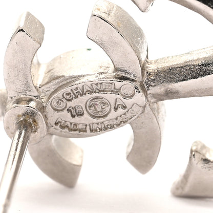 Chanel Metal Anchor CC Earrings Silver 4 of 4