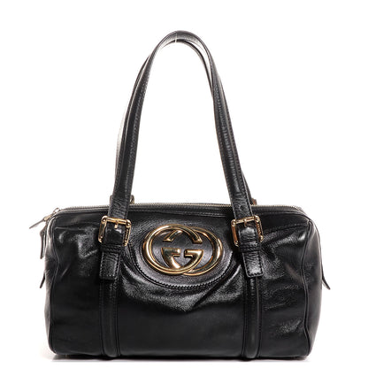 Gucci Leather Small Britt Boston Black 1 of 7