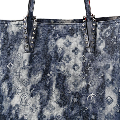Christian Louboutin Metallic Calfskin Tie Dye Spikes East West Cabata Tote Blue Multicolor 8 of 10