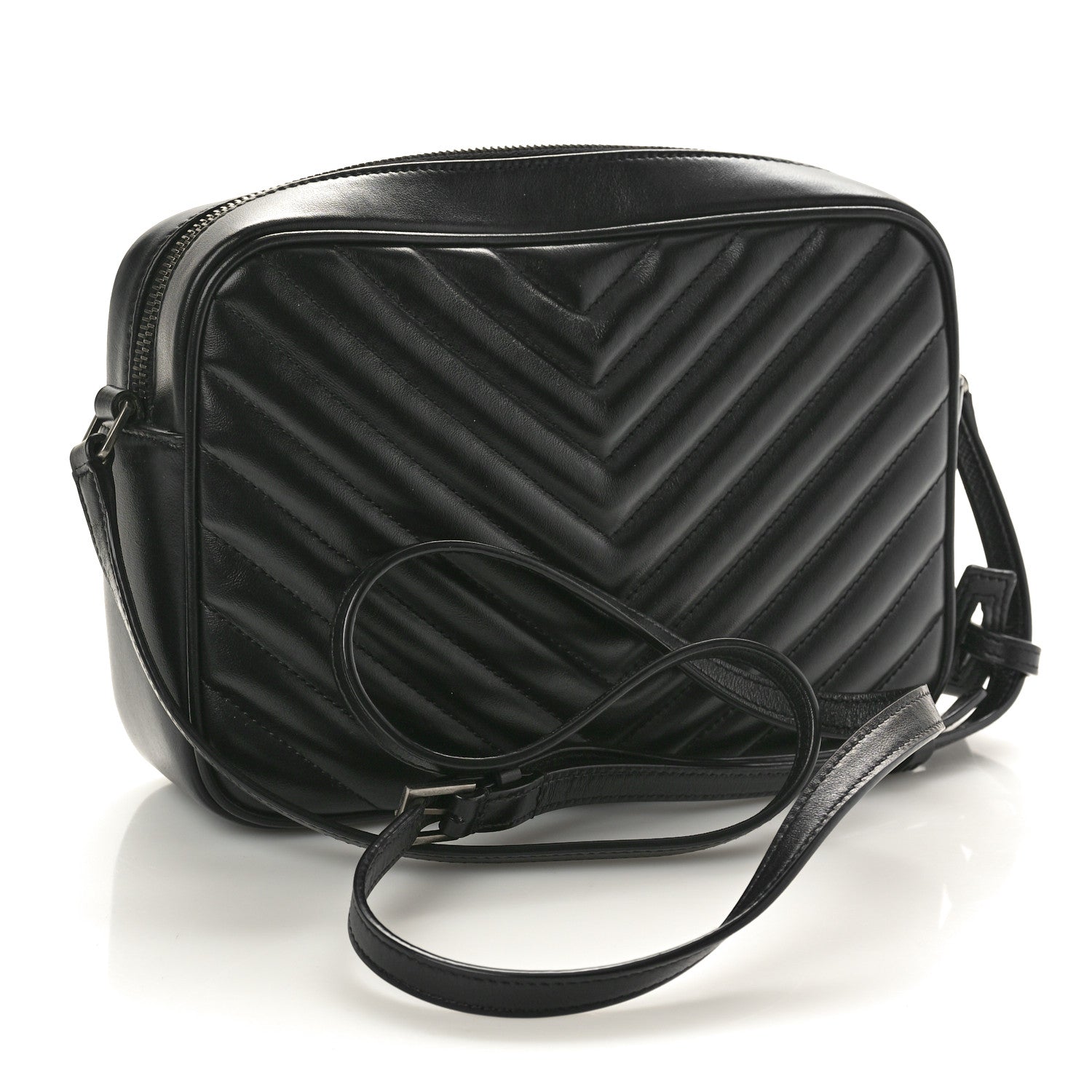 Saint Laurent Calfskin Matelasse Monogram Lou Camera Bag Black 2 of 10