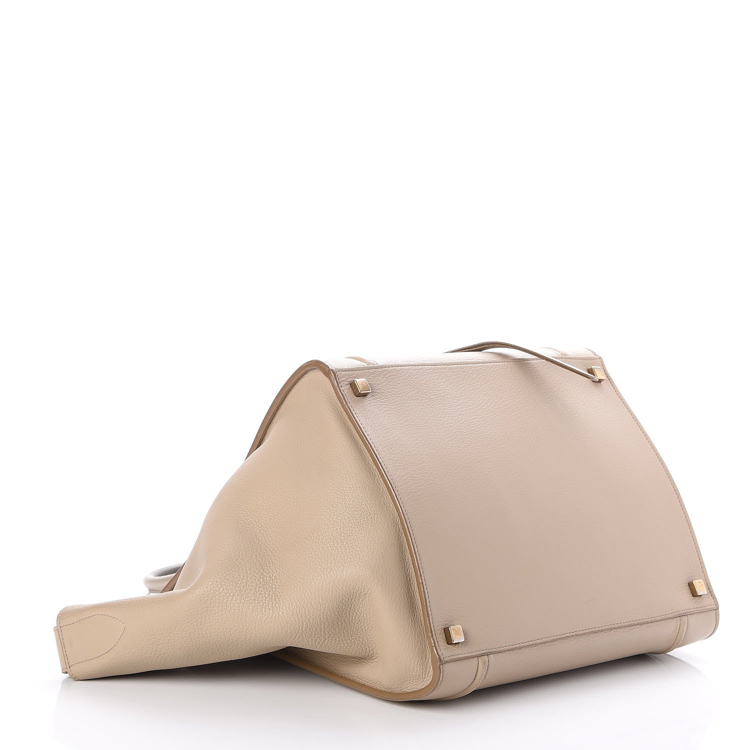 Celine Supple Calfskin Medium Phantom Luggage Beige 4 of 9