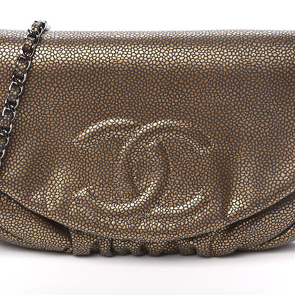 Chanel Metallic Caviar Half Moon Wallet On Chain WOC Bronze 11 of 12