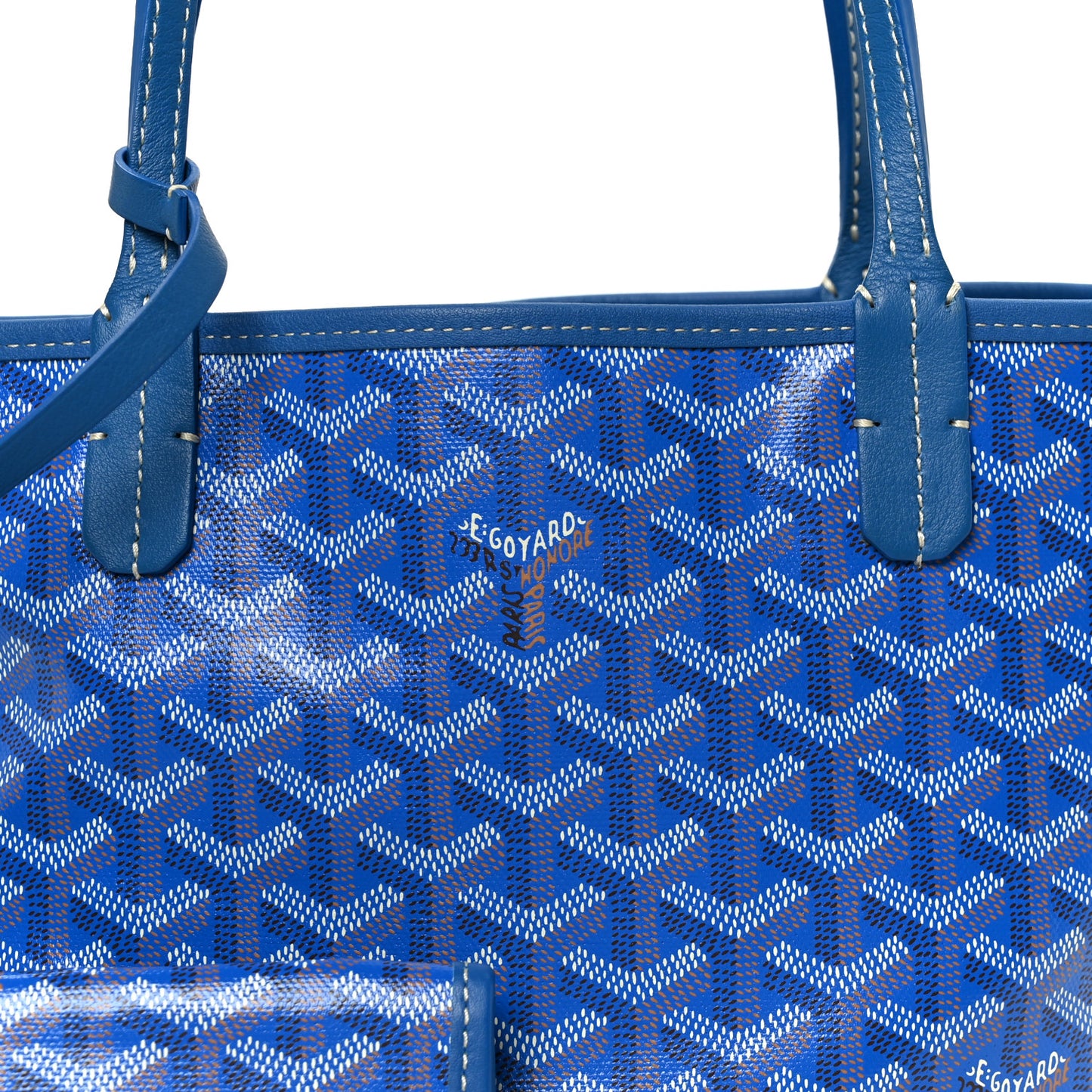 Goyardine Reversible Mini Anjou Sky Blue