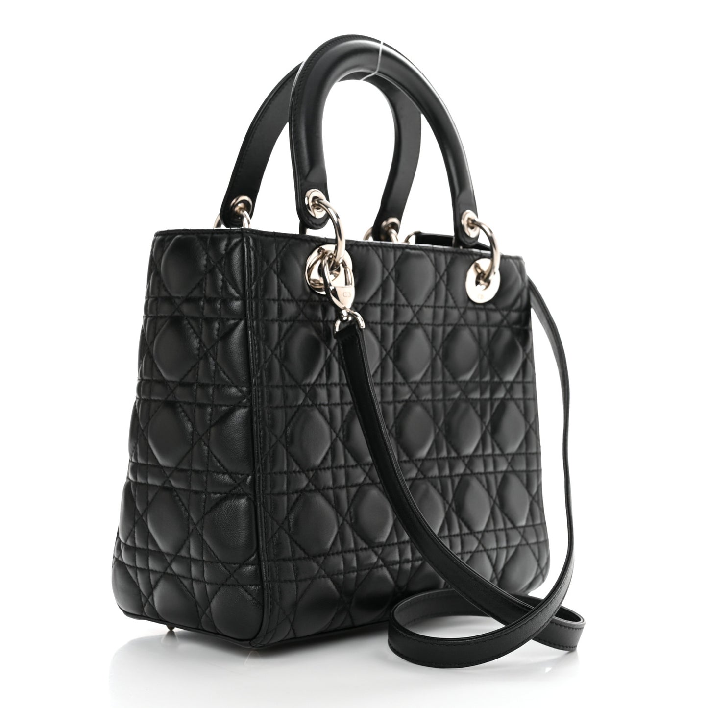 Lambskin Cannage Medium Lady Dior Black