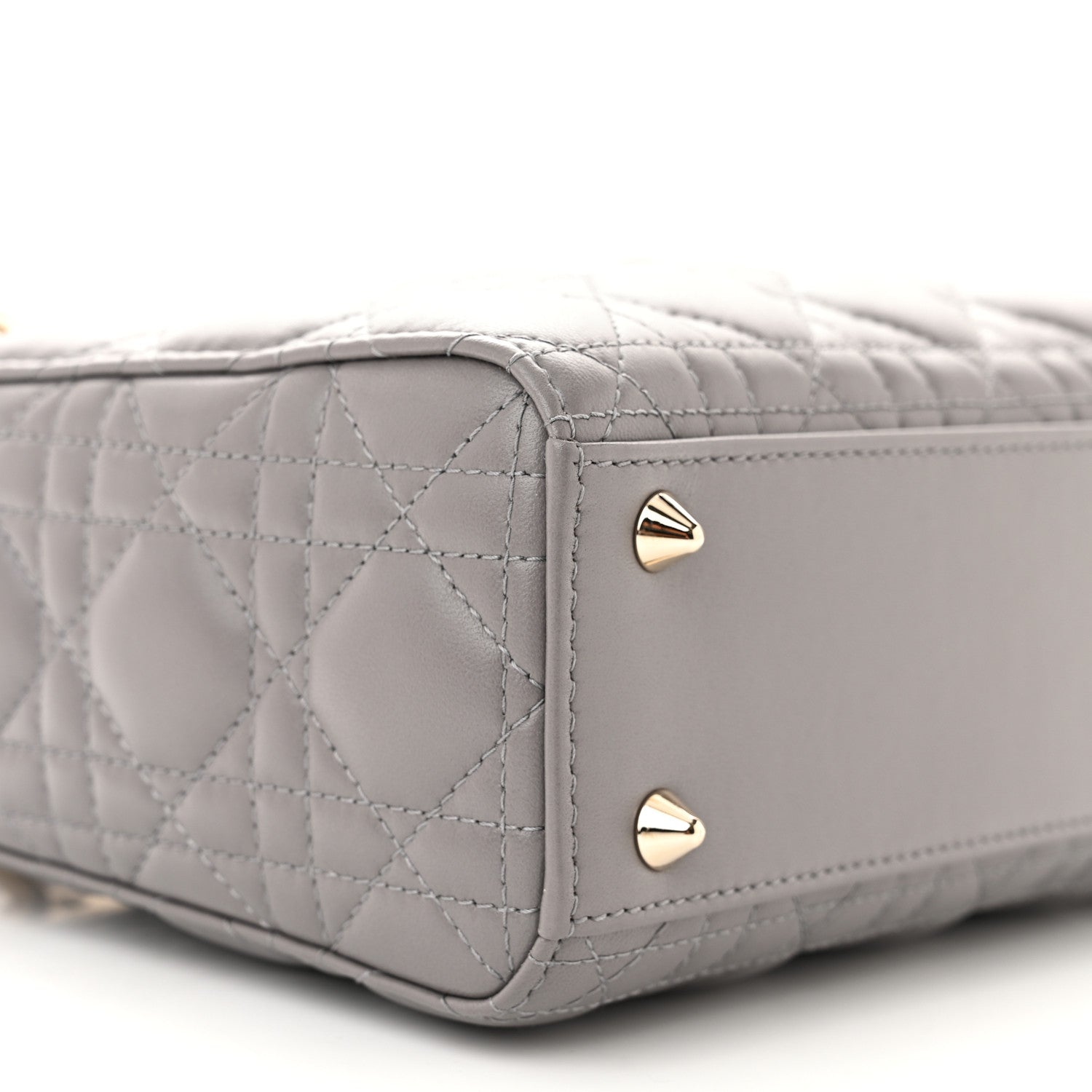 Christian Dior Lambskin Cannage Small My ABC Dior Lady Dior Grey 9 of 10