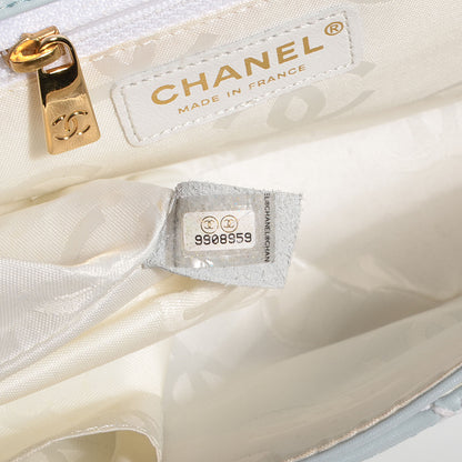 Chanel Leather Quilted Medium Wild Stitch Flap Light Blue 7 of 8