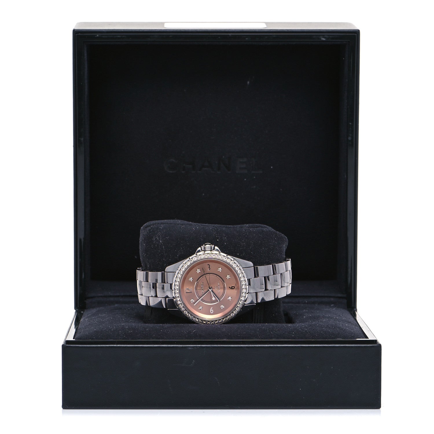 Chanel Titanium Ceramic Diamond Bezel 38mm J12 Automatic Watch Pink 5 of 5