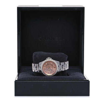 Chanel Titanium Ceramic Diamond Bezel 38mm J12 Automatic Watch Pink 5 of 5